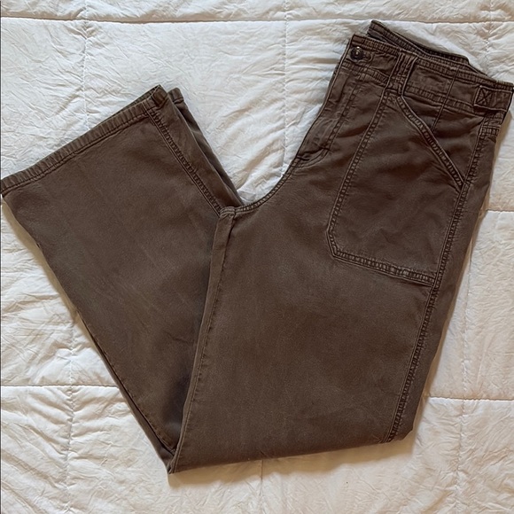 American Eagle Outfitters Brown Flare Stovepipe Wide Leg Jeans - Picture 7 of 7